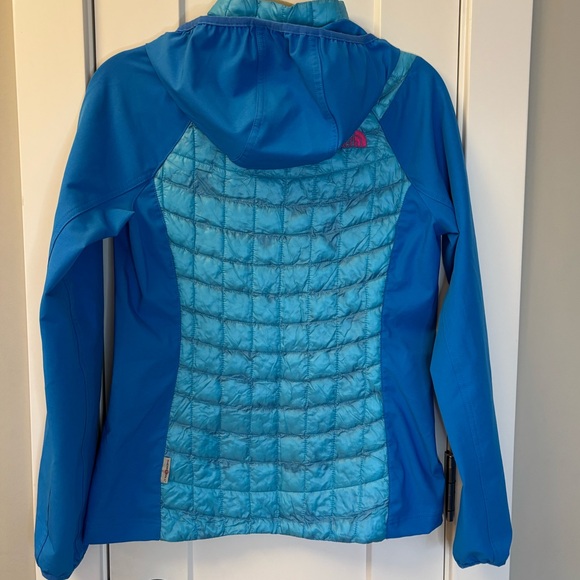 EUC The North Face Lightweight Thermoball Full Zip Teal Hooded Women's Jacket Sm - Picture 3 of 10